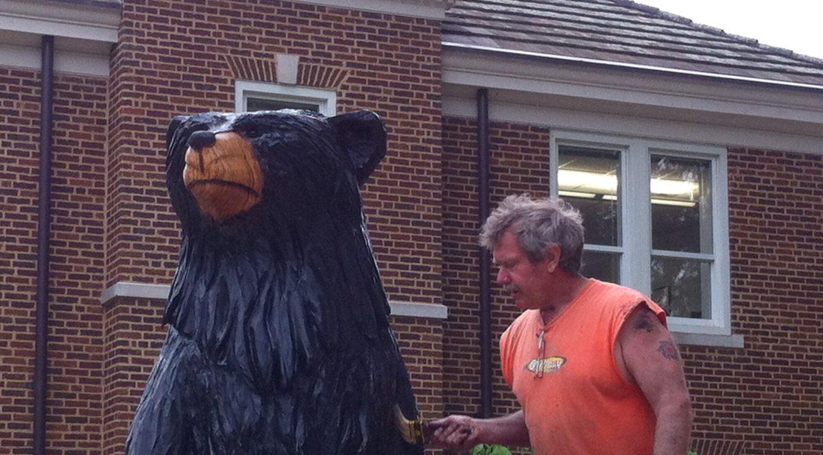 Memorial tree gets new life as bear sculpture