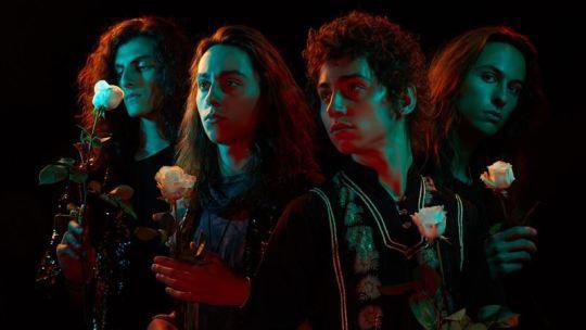 Drummer Daniel Wagner, guitarist Jake Kiszka, vocalist Josh Kiszka and bassist Sam Kiszka of Greta Van Fleet released their debut album "Anthem of the Peaceful Army" on Oct. 19.