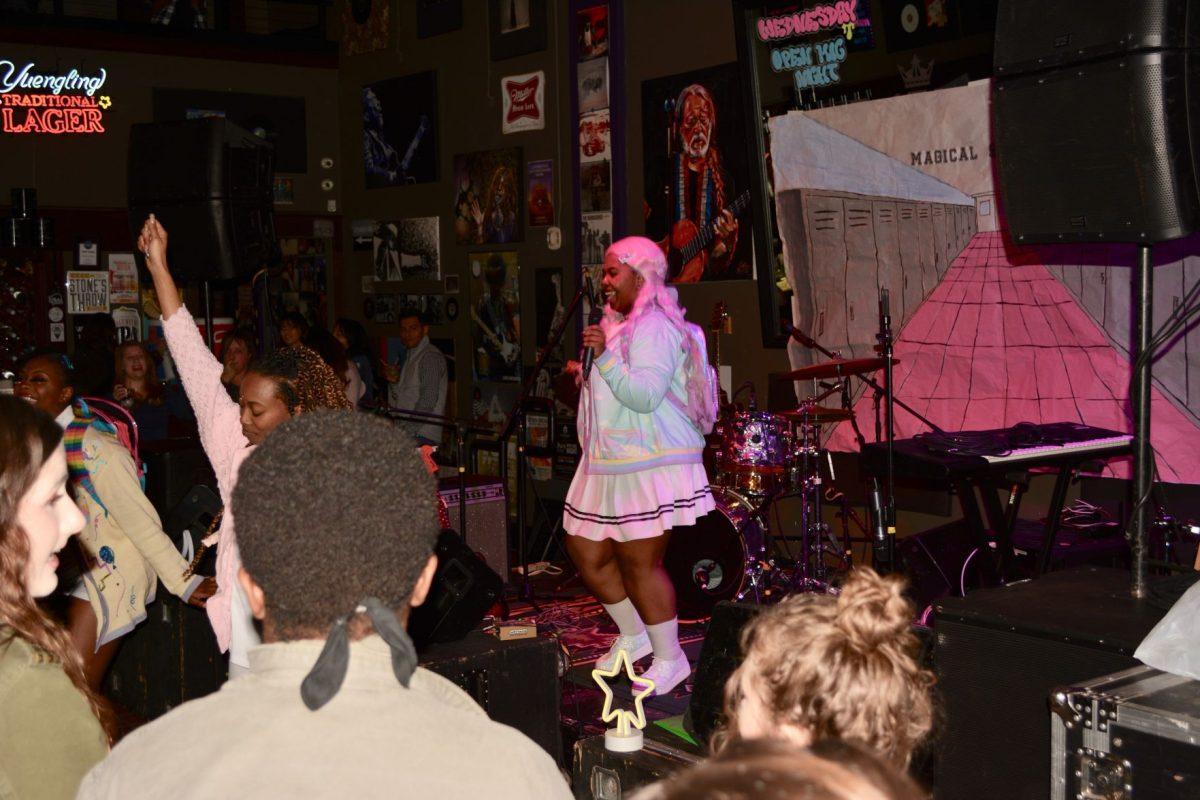 Opening act and UCA graduate student Afroshoujo expressed the importance of self-love in her performance and got the crowd dancing.