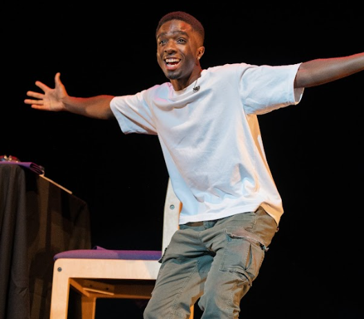 Caleb McLaughlin receives a warm welcome at UCA as he is greeted with cheers from the crowd on the stage of Reynolds Performance Hall. McLaughlin is known for his “Stranger Things” character Lucas Sinclair, a basketball player from Hawkins, Indiana.