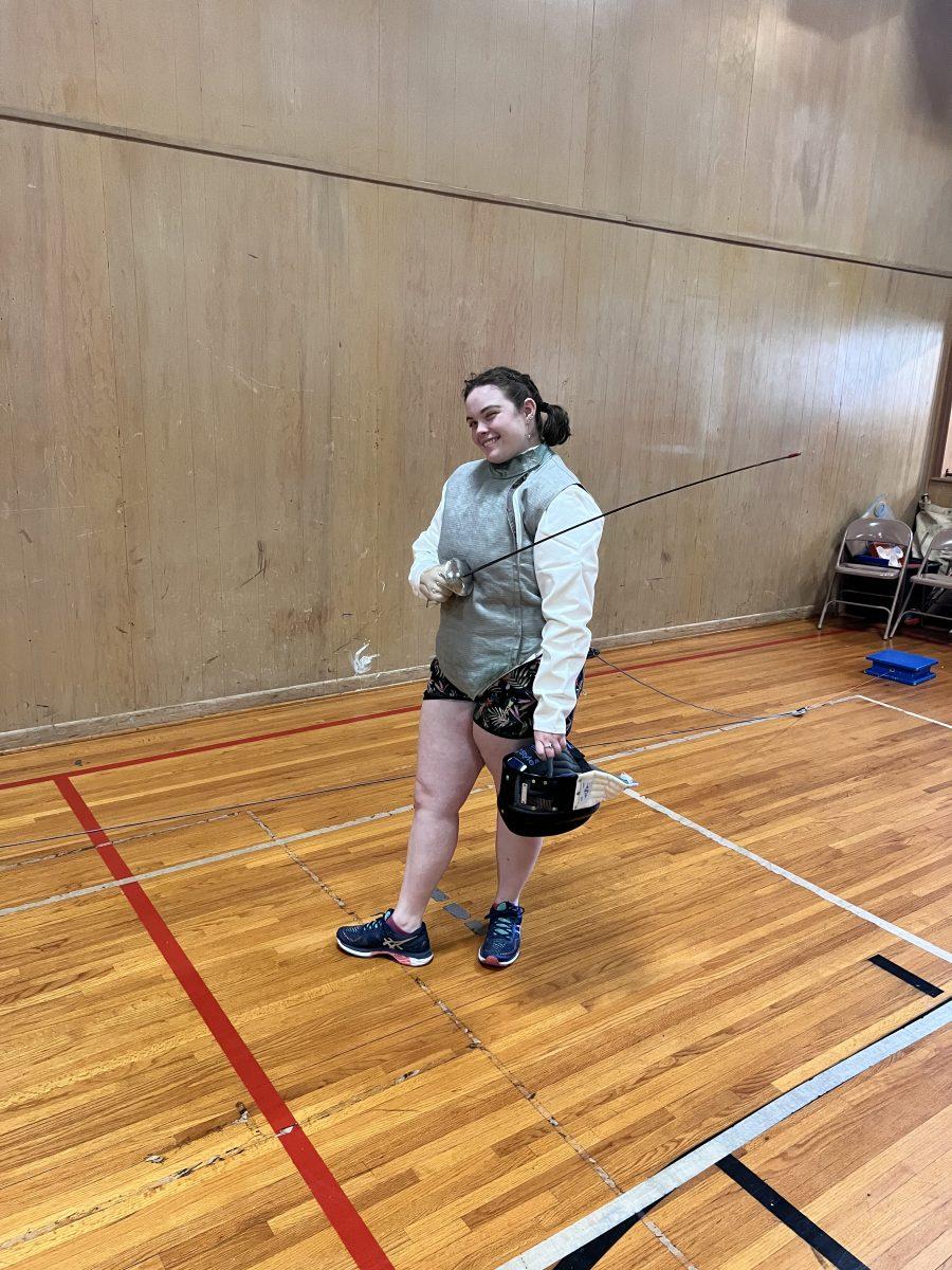 Hailey Beliew is an English major with a minor in gender studies. Beliew fences in the Central Arkansas Fencing Club after classes.