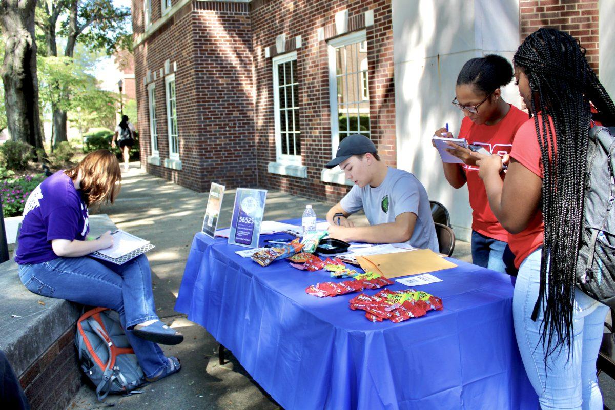 Registered Student Organizations set up tables around campus for National Voter Registration Day Tuesday, Sept. 20. National Voter Registration Day encourages students to register to vote.