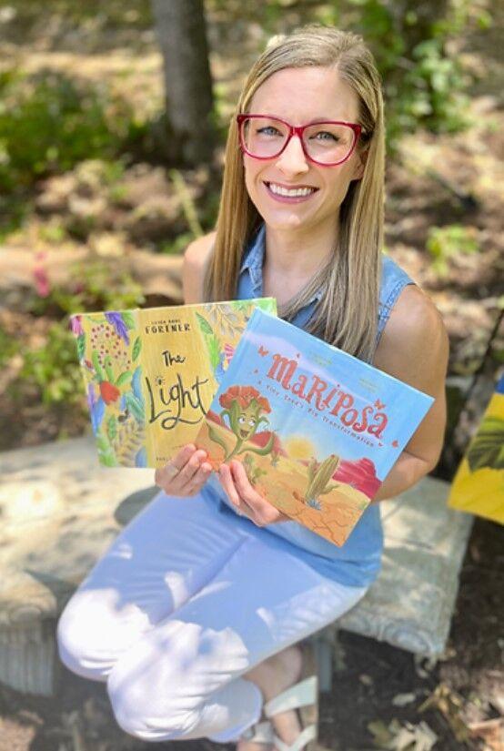 Leigh Anne Fortner shows her first children’s book, “The Light,” and her second children’s book “Mariposa.” Some of the proceeds from Fortner’s books goes to support nonprofit organizations in Arkansas. Fortner’s third children’s book is titled “Ripples.”