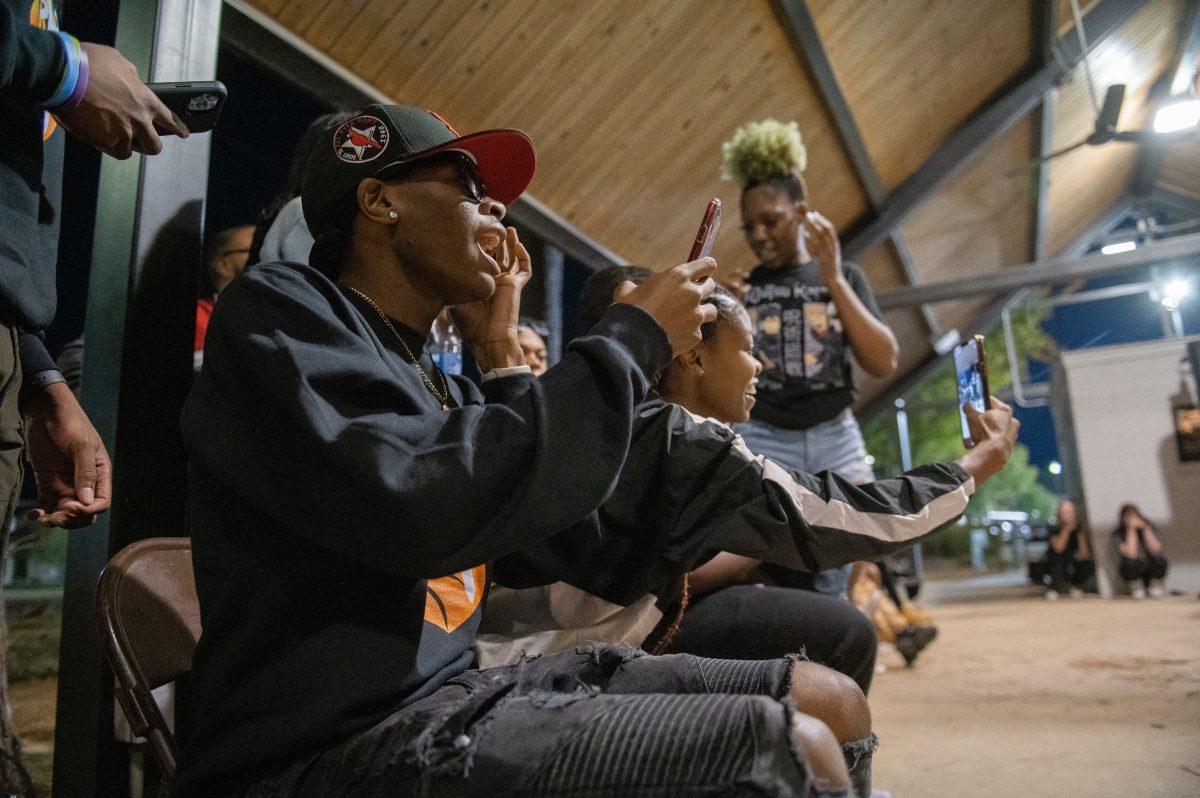 Students video a dance battle. The event was held by the Students for the Propagation of Black Culture Oct. 23.