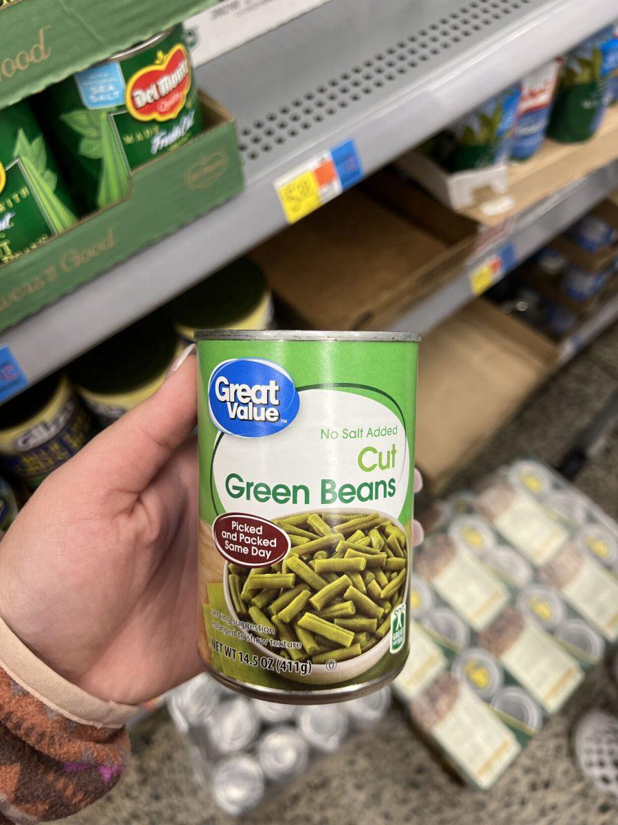 Great Value Canned Cut Green Beans, 14.5-ounce can for $0.50
