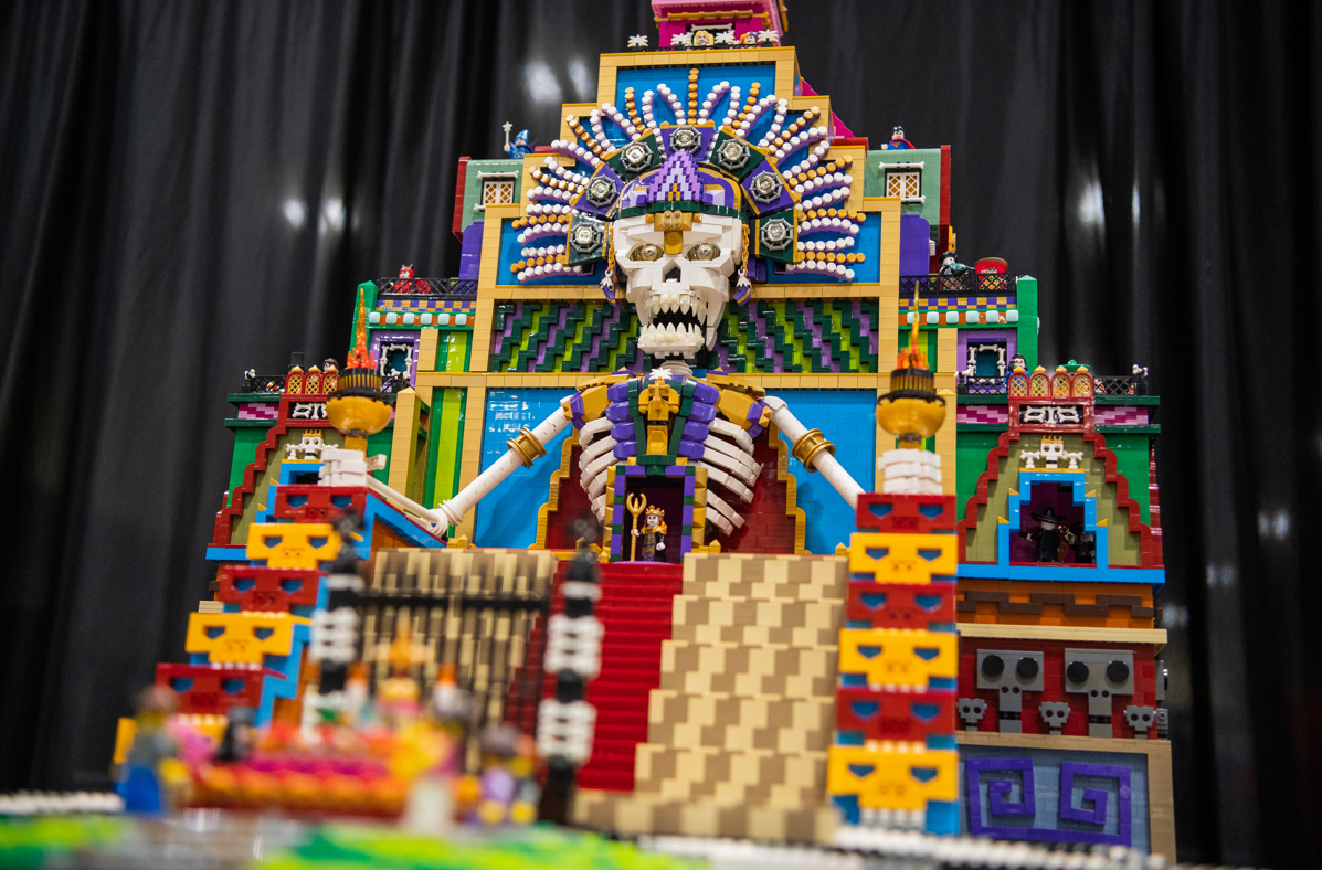 "The Edge of Glory" by artist Paul Hetherington. The original creation took 195 hours and includes 17,200 Lego bricks.