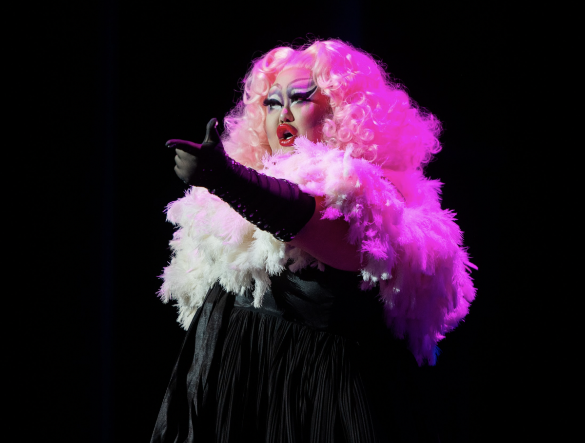 Kim Chi performs “Vision of Love by Mariah Carey in the show’s opener. Chi is known for competing on season eight of the show RuPaul’s Drag Race in 2016.