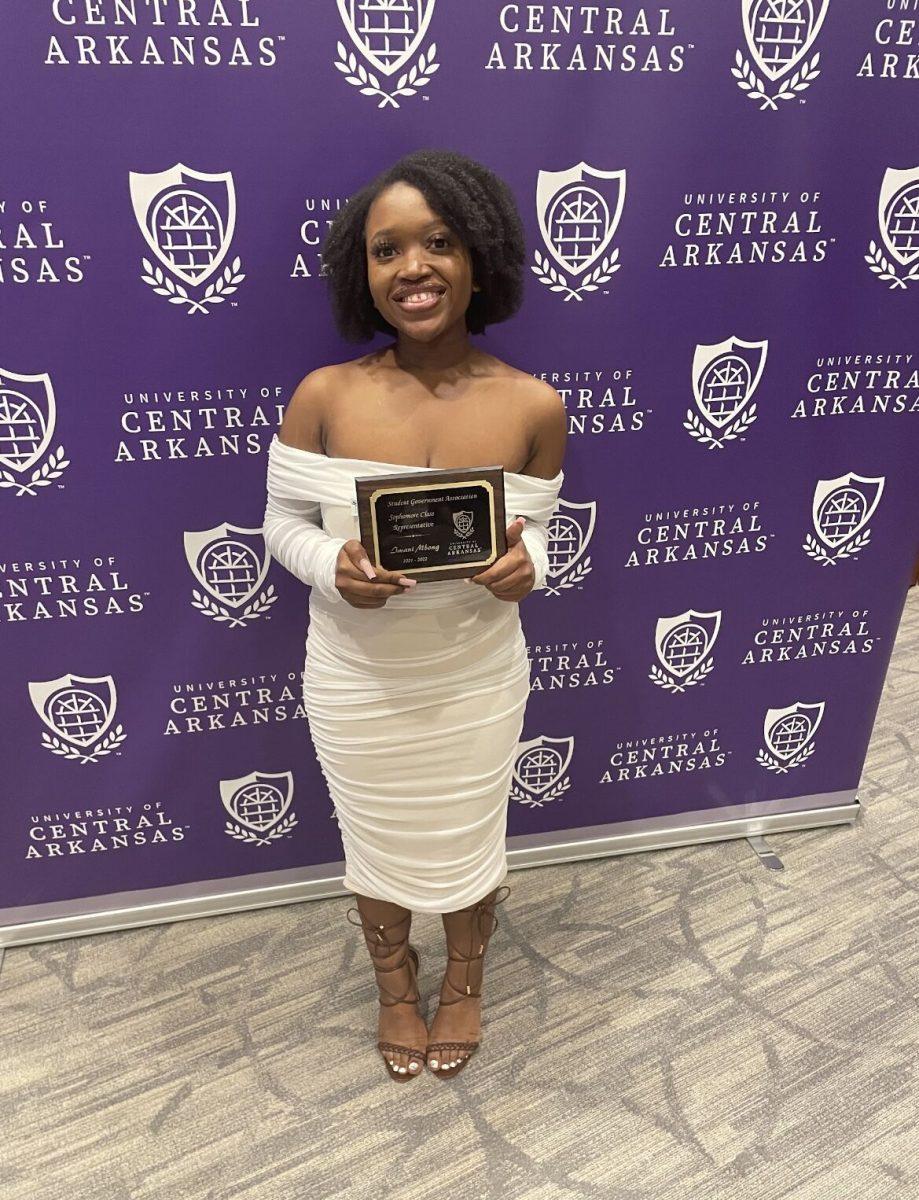 Junior Imani Mbong is majoring in biochemistry and and is involved in several RSOs. She won African Student Association's Miss Africa.