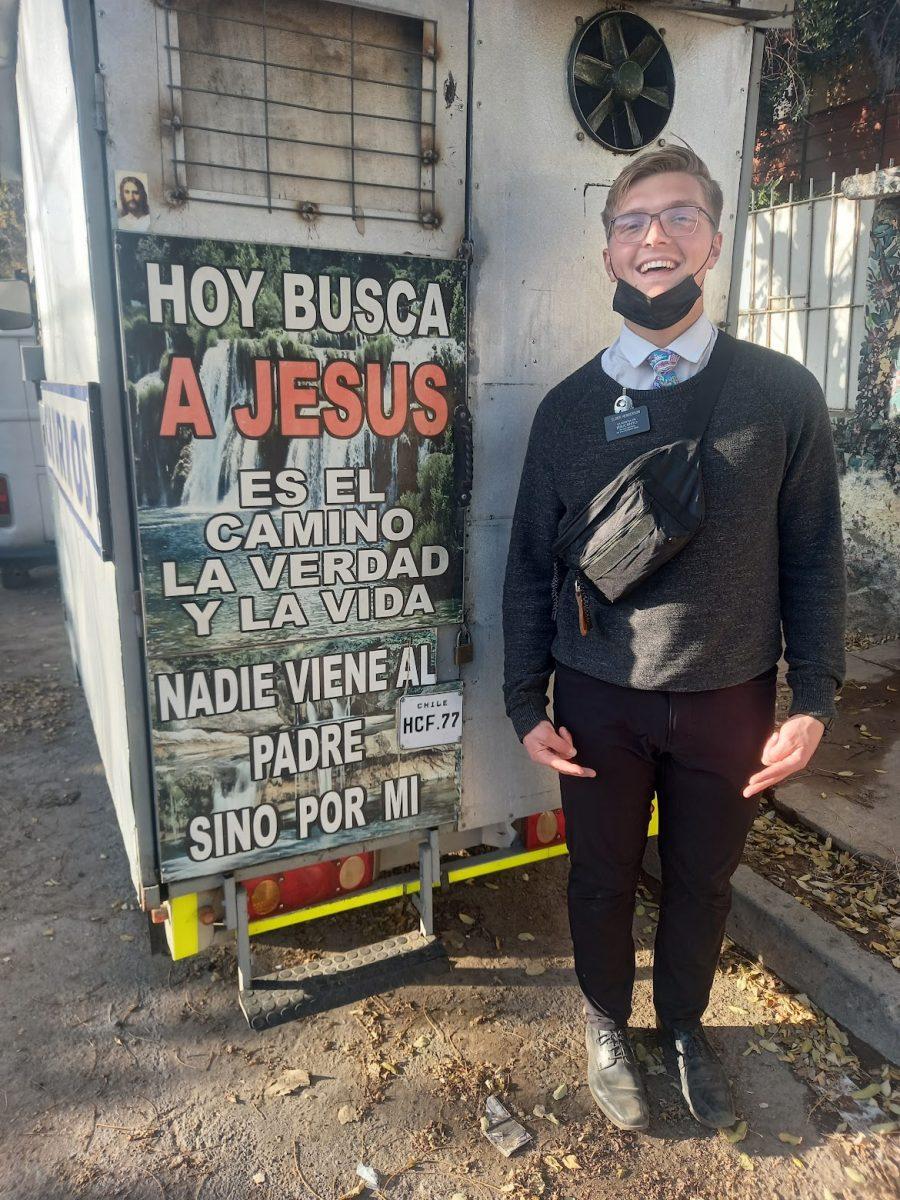 Freshman Ammon Henderson is a member of the Church of Jesus Christ of Latter-day Saints. He stayed in Santiago, Chile for two years as part of a mission trip for his church. 