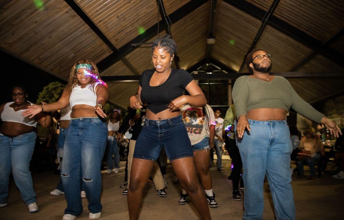 Students turn the heat up and dance at the annual Block Is Hot event.