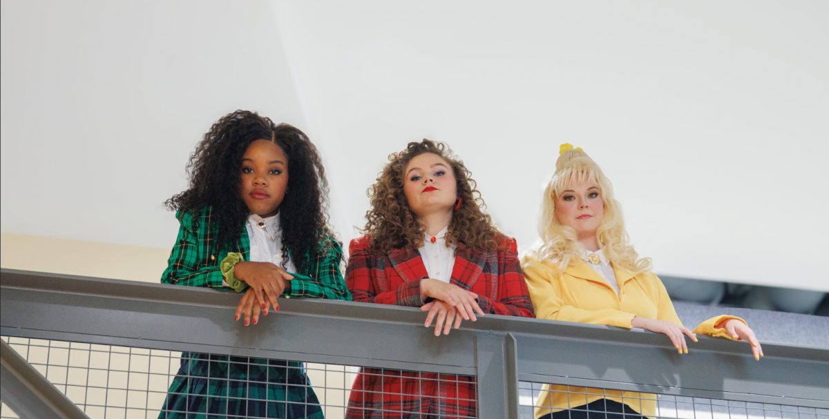 The Heathers from “Heathers: the Musical” are played (left to right) by Evanee Dokes, Kiley Andrews and Ashleigh Mathews. 