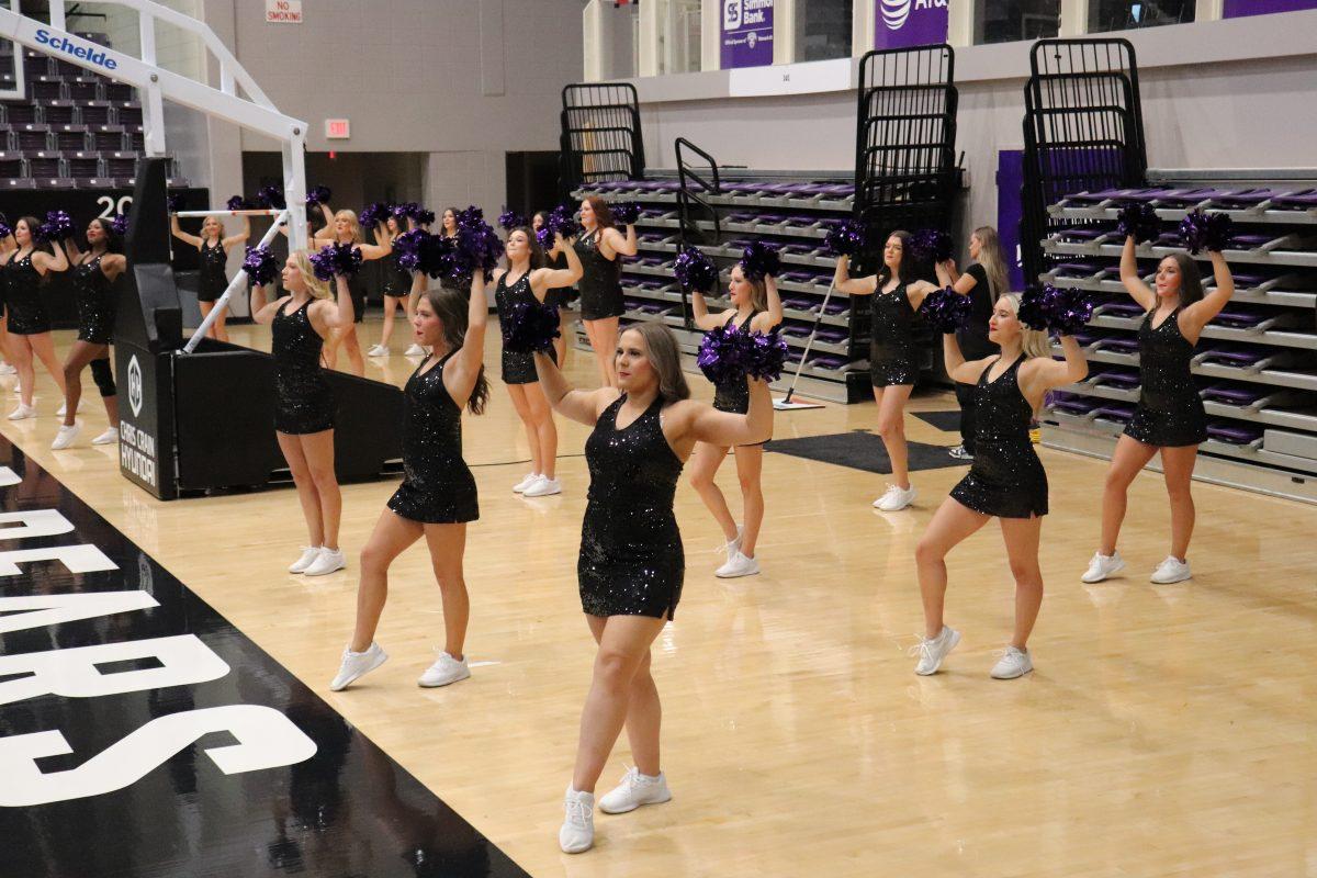 The UCA dance team performs at the homecoming pep rally Oct. 21. The rally, featuring speeches, games and the homecoming court, kicked off a week full of events.
