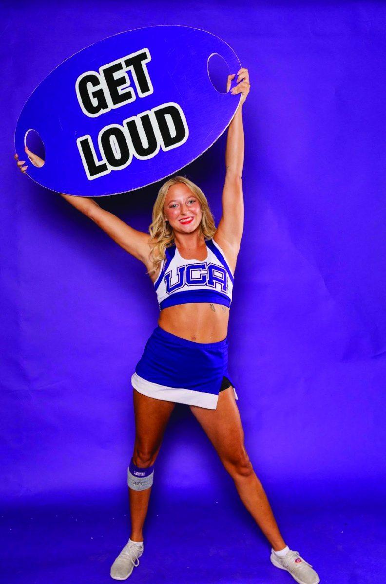 Stormey Pembleton is a sophomore cheerleader at UCA. She plans onbecoming a cheer coach.
