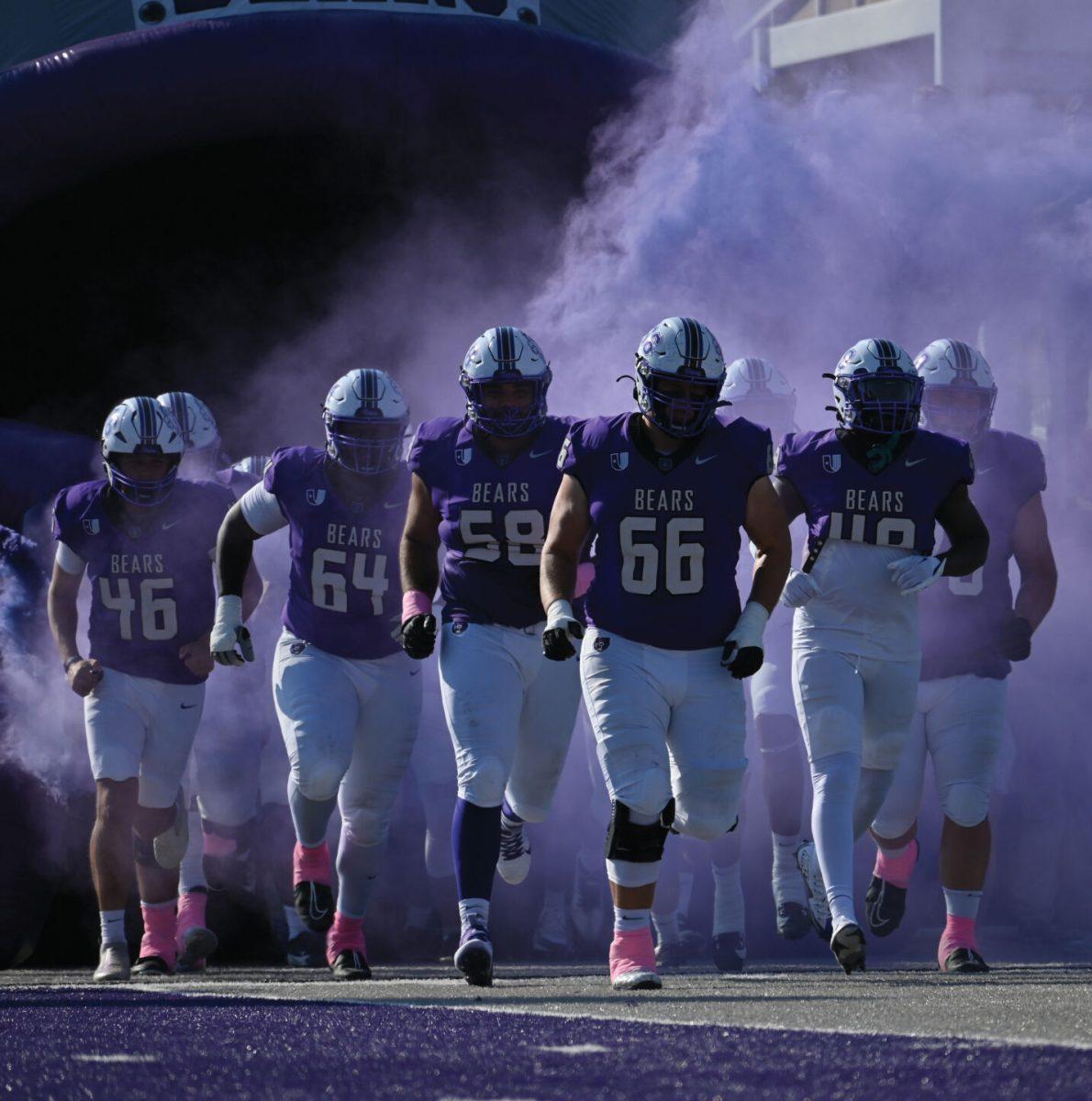 The Bears run out through the tunnel before their matchup against West Georgia. This was the first game between either team in school history. 