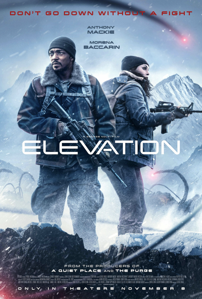 Despite exciting cinematography and nailbiting tension, “Elevation” falls flat with its lackluster dialogue and characters. Marvel Studios star Anthony Mackie is Will, a father looking for a cure to save his son.
