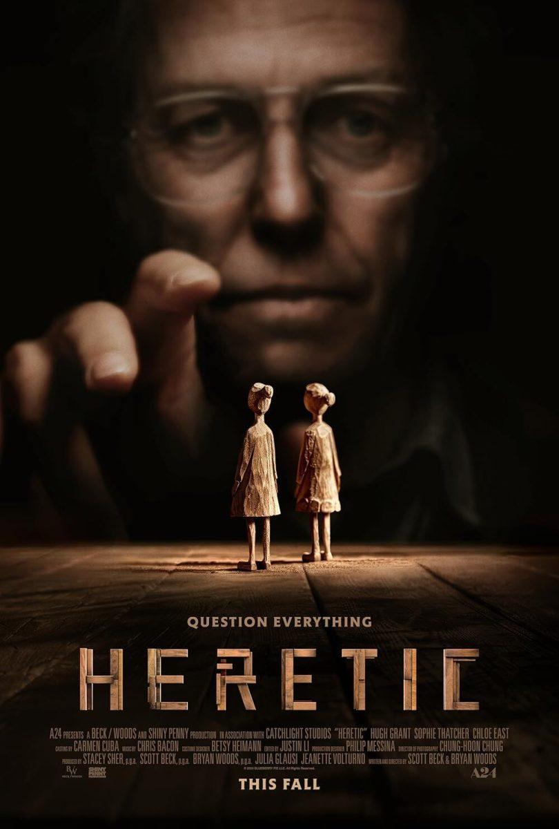 Hugh Grant makes his horror movie debut as the curious Mr. Reed in  “Heretic.” Mr. Reed is a strange man with dark intentions, trapping two missionaries to play a twisted game that tests their faith.