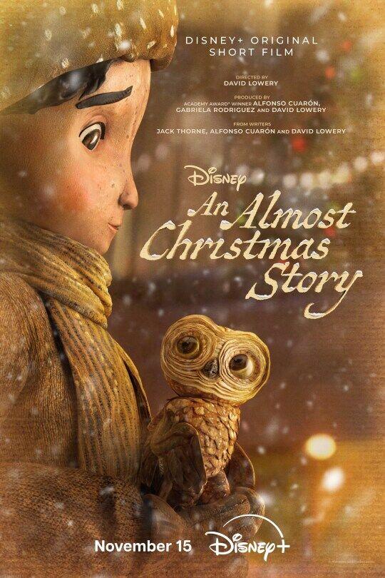 An Almost Christmas Story” tells the story of two unlikely friends, an owl and a little girl, on Christmas. The art style of the film is unique, with the characters resembling dolls and the setting using cardboard.