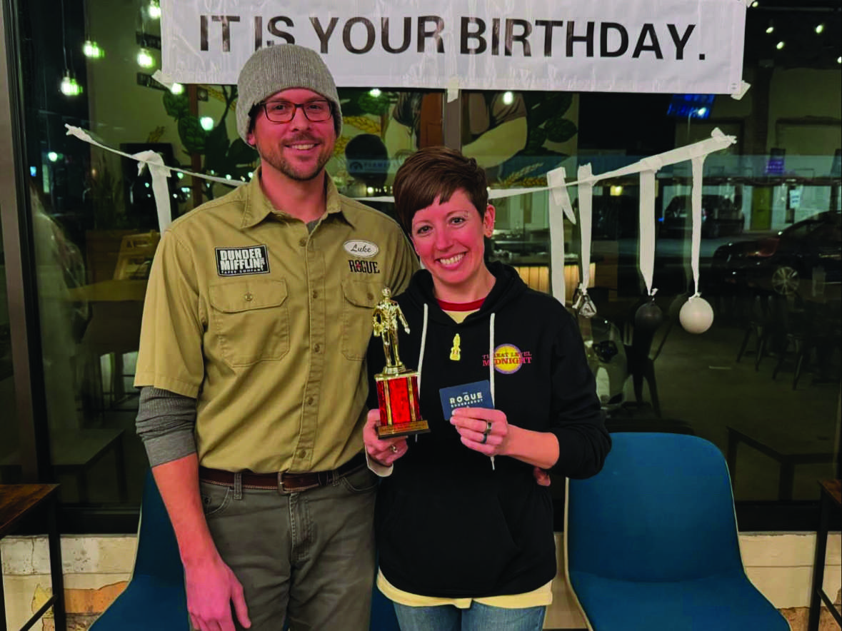 Team "Dwight" won trivia night.(photo courtesy to Rogue Roundabout)