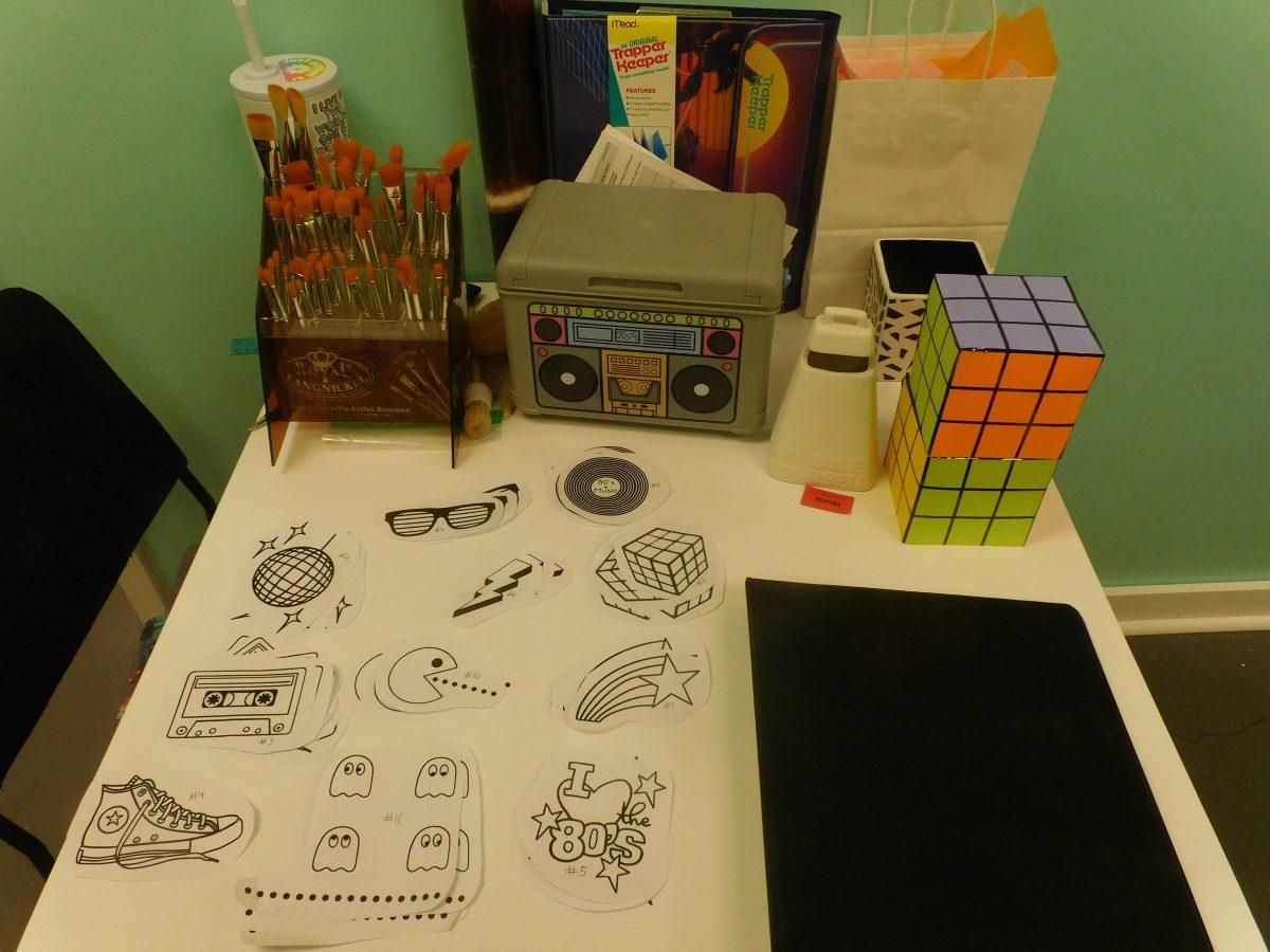 Decorations in honor of the 80's at Good Day Pottery &amp; Art studio. 