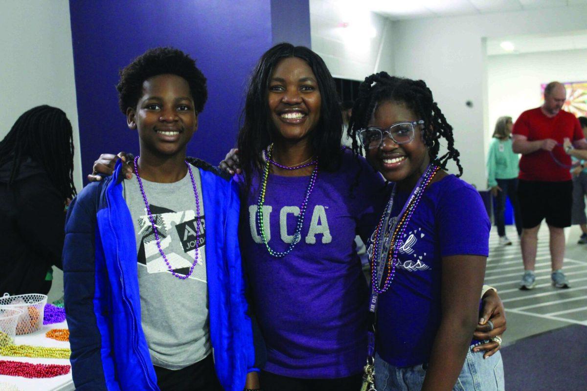 A group of UCA students at the Out of Darkness walk at the HPER.