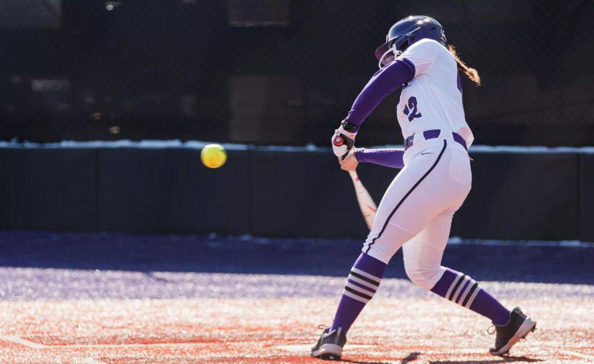Freshman infielder Mya January bats against Wichita State March 25. January has scored four runs and has hit one home run in her debut season with the Bears. 