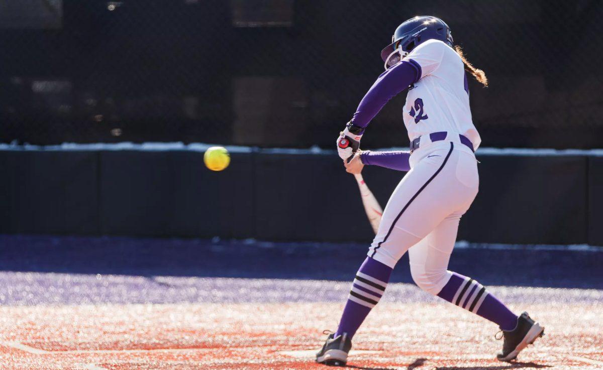 Freshman infielder Mya January bats against Wichita State March 25. January has scored four runs and has hit one home run in her debut season with the Bears. 