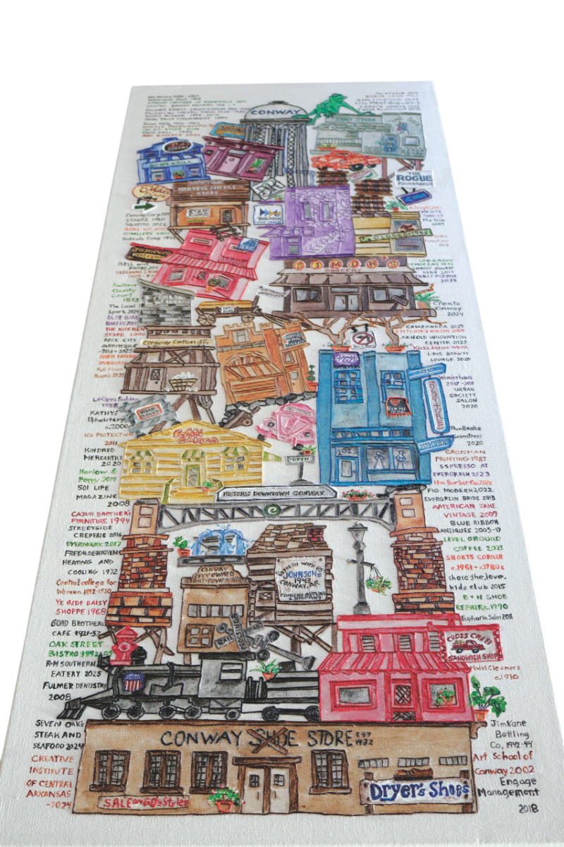 There were multiple art pieces by artists who experimented with different mediums. This piece of work was crafted by Lisa Davis. (photo by Harley Walls)